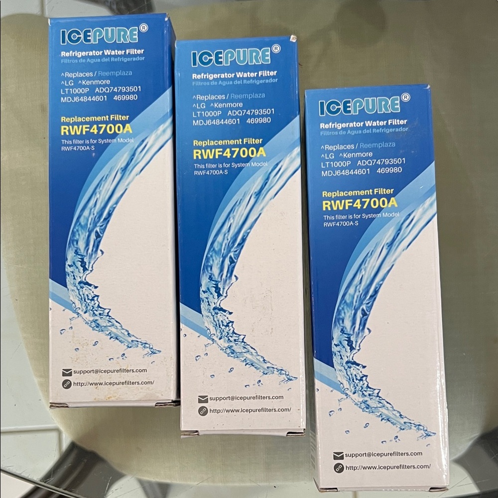 ICEPURE RWF4700A Set of 3 Replacement Water Filters - LG1000P Kenmore LG